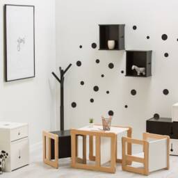 Montessori Kids Table & Chair Set Beech Wood Multifunctional Furniture - thumbnail 3