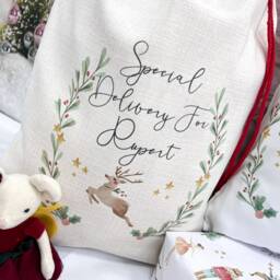 Personalised Christmas Sack, Stocking, Girl, Boy, Eve Box, First Gift, Mug - thumbnail 3