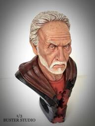 Tobin Bell Jigsaw Bust 1/3 Scale, Hand-Sculpted Horror Collectible Statue