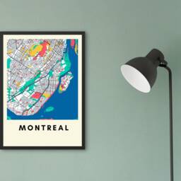 Montreal City Map Print - Multicolored Illustrated Poster A3 Size - thumbnail 3