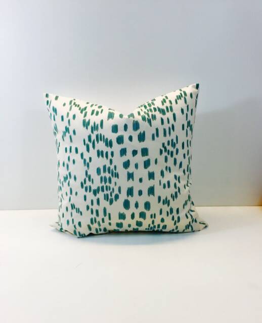 Brunschwig & Fils - Les Touches Aqua Luxurious Modern Animal Print Designer Cushion Cover Luxury Throw Pillow Handmade Home Decor - image 1