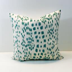Brunschwig & Fils - Les Touches Aqua Luxurious Modern Animal Print Designer Cushion Cover Luxury Throw Pillow Handmade Home Decor - thumbnail 2