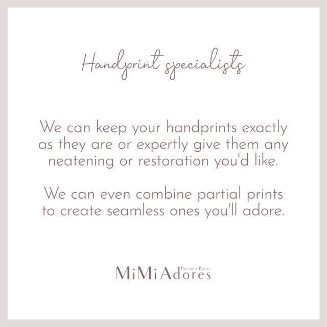 Custom Family Hand Print Keepsake in Stunning Watercolour - Created From Your Actual Handprints Personalised Mummy Daddy Gift - image 1