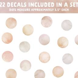 Watercolor Polka Dot Decals - Removable, Reusable Wall Stickers Boho Nursery Decor, Kids Room Art - thumbnail 2