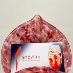 Blown Glass Business Card Or Phone Holder Pink - thumbnail 4