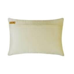Decorative Oblong/Lumbar Rectangle Throw Pillow Cover Accent Couch Bed Sofa Toss 12x16 Ivory White Silk Case - Crystal Clear - thumbnail 3
