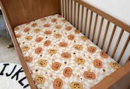 Pumpkins - Checkered Orange, Bedding, Duvet Covers, Fitted Sheets, Festive Bedding, Spooky Halloween, Kids Bedding - thumbnail 1