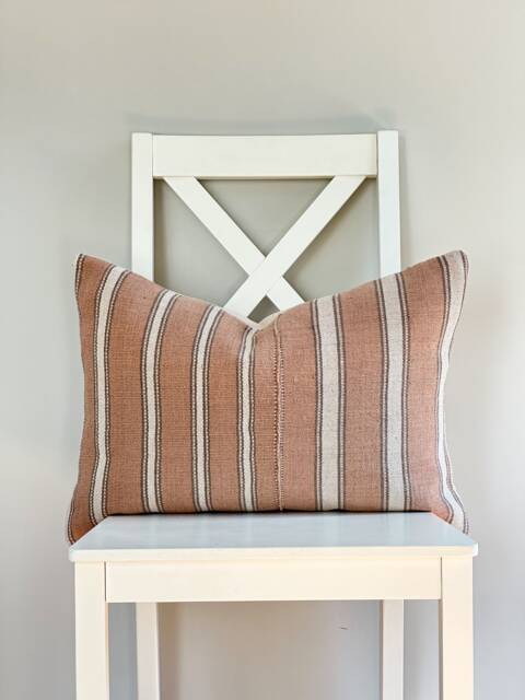 Brown Tribal Hemp Hand Woven Natural Dye Color Pillow Cover - image 1