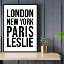 Leslie Iconic Bold Town Scotland Print Poster - Fife Gift Bespoke A5 A4 A3 Framed Or Unframed - thumbnail 2