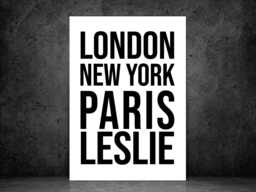 Leslie Iconic Bold Town Scotland Print Poster - Fife Gift Bespoke A5 A4 A3 Framed Or Unframed - thumbnail 1