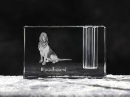 Bloodhound, Crystal Pen Holder With Dog, Souvenir, Decoration, Limited Edition, Collection - thumbnail 1