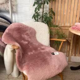 Dusky Pink Short Wool Shearling, Genuine Sheepskin, 70 X 90cm - thumbnail 2