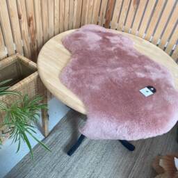 Dusky Pink Short Wool Shearling, Genuine Sheepskin, 70 X 90cm - thumbnail 3