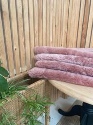 Dusky Pink Short Wool Shearling, Genuine Sheepskin, 70 X 90cm - thumbnail 1