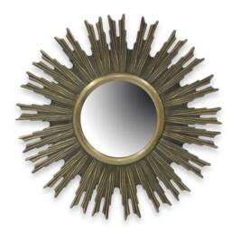 Amara - Antique Brass Effect Large Round Mirror - thumbnail 4