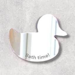 Rubber Duck Acrylic Mirror Wall Art Engraved Nursery Decor - thumbnail 4