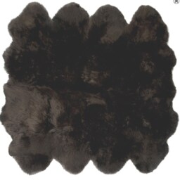 Huge Slate Grey Quad Sheepskin Rug Throw, Pure Luxury - thumbnail 4