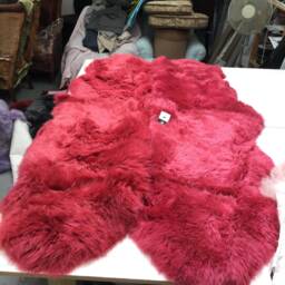 Huge Slate Grey Quad Sheepskin Rug Throw, Pure Luxury - thumbnail 2