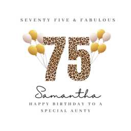 Aunty 75Th Birthday Candle Sticker Stickers Label Labels 75 - thumbnail 4