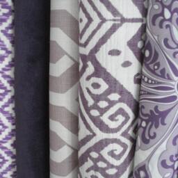 Floral Purple Throw Pillow Cover - Designer Duralee Fabric - thumbnail 4