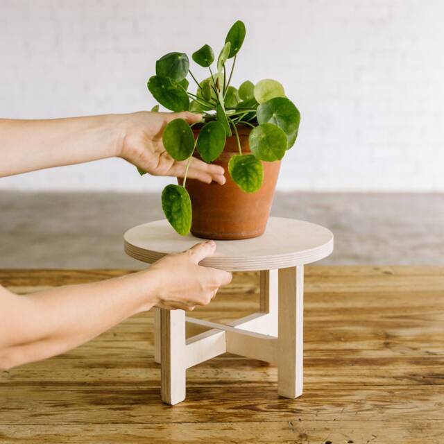 Versatile Removable Plant Stand With Adjustable Heights - Sustainable Birchwood Display For Pots, Stools, Footrests, Or Coffee Tables - image 1