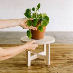 Versatile Removable Plant Stand With Adjustable Heights - Sustainable Birchwood Display For Pots, Stools, Footrests, Or Coffee Tables - thumbnail 2
