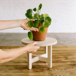 Versatile Removable Plant Stand With Adjustable Heights - Sustainable Birchwood Display For Pots, Stools, Footrests, Or Coffee Tables - thumbnail 1