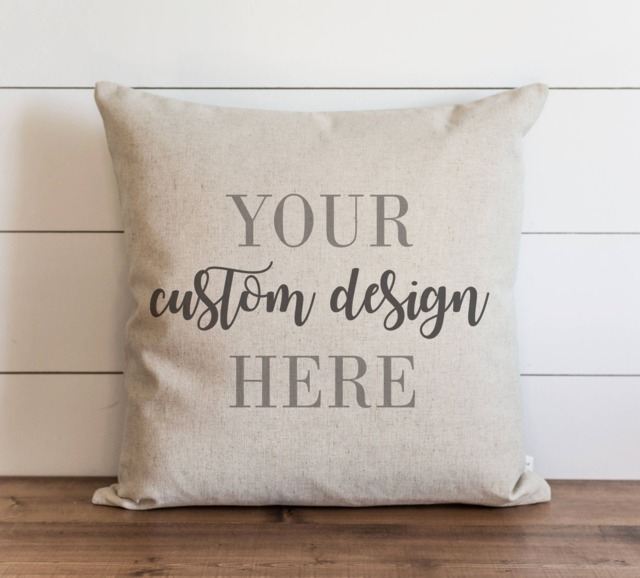 Your Custom Design 20 X Pillow Cover // Throw Accent Linen Cotton Natural - image 1