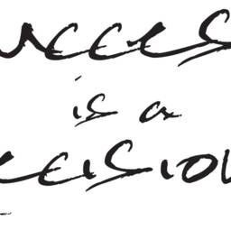 "Vinyl Wall Art Decal - ""Success Is A Decision" - thumbnail 2