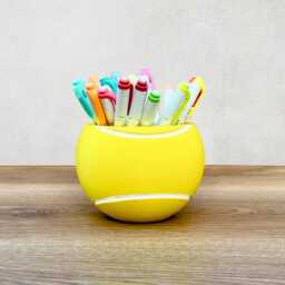 Tennis Ball Bowl - Plant Pot Holder & Storage Sports Desk Tidy Gift For Wimbledon Lovers - thumbnail 2