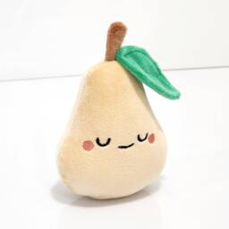 Handmade Pear Plush Kawaii Velboa Fruit Toy - thumbnail 2