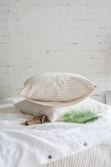 Set Of 2 Linen Pillowcases. Bed Pillow Sham Covers. Stonewashed Linen Slip Standard, Queen, King, Custom Cases Set - image 1