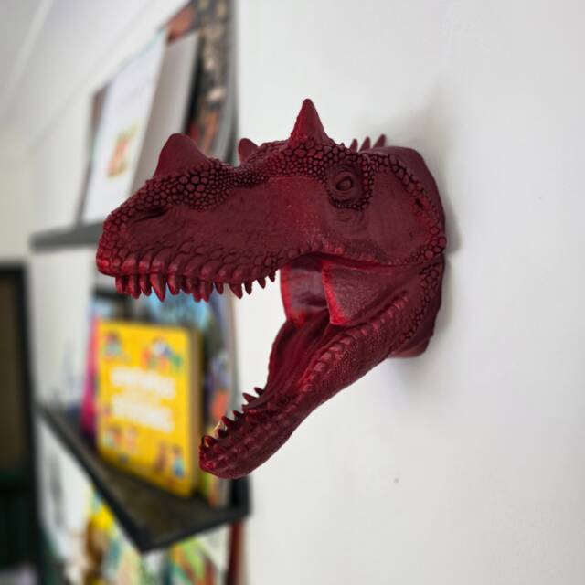 Ceratosaurus Head Wall Art - Dinosaur Mount 3D Printed - image 1