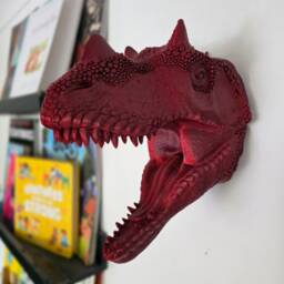 Ceratosaurus Head Wall Art - Dinosaur Mount 3D Printed - thumbnail 3