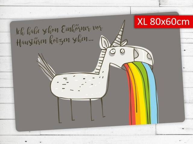 "Doormat - Assigner Motif ""Unicorn" - image 1