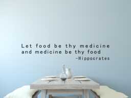 Food Is Medicine - Let Food Be Thy Natural Health & Wellness - Nutrition Wall Art - Chiropractic Gift