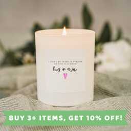 Hug in A Candle Gift Personalised Box For Her Hugs Jar Gifts W - thumbnail 1