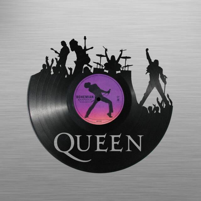 Queen 1 - Laser Cut Carved Vinyl Record Art Music Gift For Occasions Like Birthday, Christmas, Weeding Cutout Wall - image 1