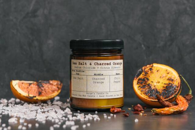 Sea Salt & Charred Orange Vegan Soy Wax Candle - image 1