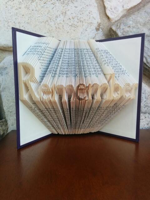 Remember - Folded Book Art Fully Customizable, Reminder - image 1
