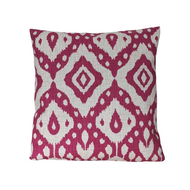 Cushion Cover in Iliv Marrakech Ikat Fuchsia Pink Begonia 14 - image 1