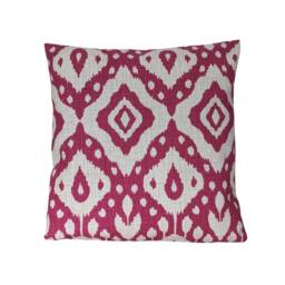 Cushion Cover in Iliv Marrakech Ikat Fuchsia Pink Begonia 14 - thumbnail 1