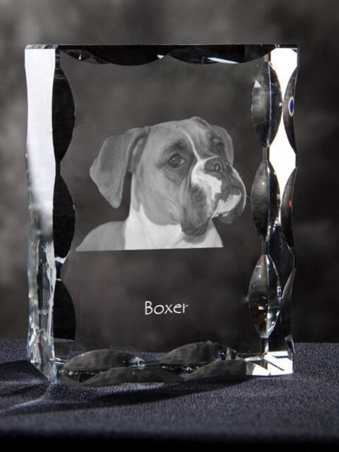 Boxer, Cubic Crystal With Dog, Souvenir, Decoration, Limited Edition, Collection - image 1