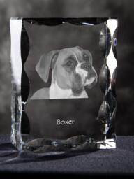 Boxer, Cubic Crystal With Dog, Souvenir, Decoration, Limited Edition, Collection - thumbnail 1