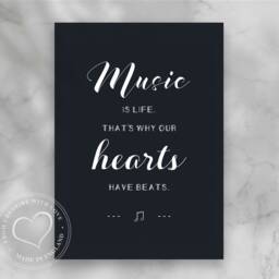 Music Is Life Print - Musician Gift, Home Decor - thumbnail 2