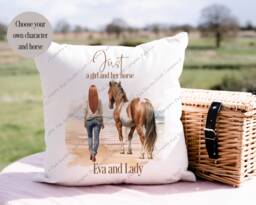 Personalised Pet Cushion, Pillow, Gift From Horse, Horse Keepsake Lover Gift, Owner, Riding - thumbnail 1