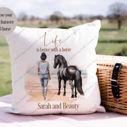 Personalised Pet Cushion, Pillow, Gift From Horse, Horse Keepsake Lover Gift, Owner, Riding - thumbnail 3