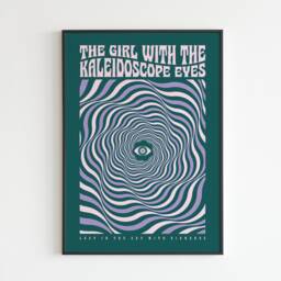 The Girl With Kaleidoscope Eyes - Lyrics Music A3 A4 A5 Wall Art Poster Print Gig - thumbnail 2