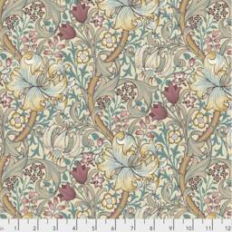 William Morris Floral Crib Sheet Rose, Plum, Slate Blue Cotton - thumbnail 3
