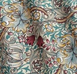 William Morris Floral Crib Sheet Rose, Plum, Slate Blue Cotton - thumbnail 2